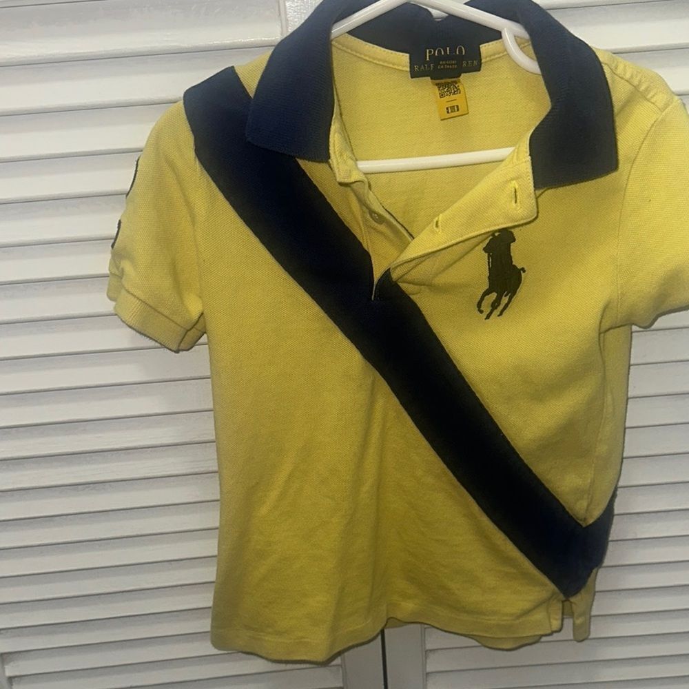 Polo by Ralph Lauren Kids Yellow and Navy Shirt